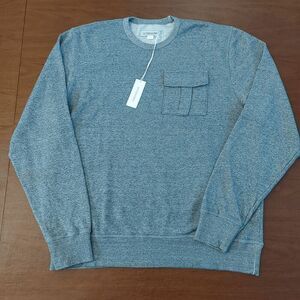 Outerknown Crewneck Pocket Sweatshirt Organic Cotton Blue Men's Size XL